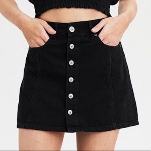 American Eagle Black Denim Skirt